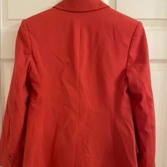 Tibi / tropical wool Steward Double Breasted Red Blazer raspberry 0 XS - Picture 4 of 8